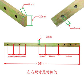 Mitsubishi elevator door slider small iron plate hall door slider iron bar gasket reinforcement strong bracket