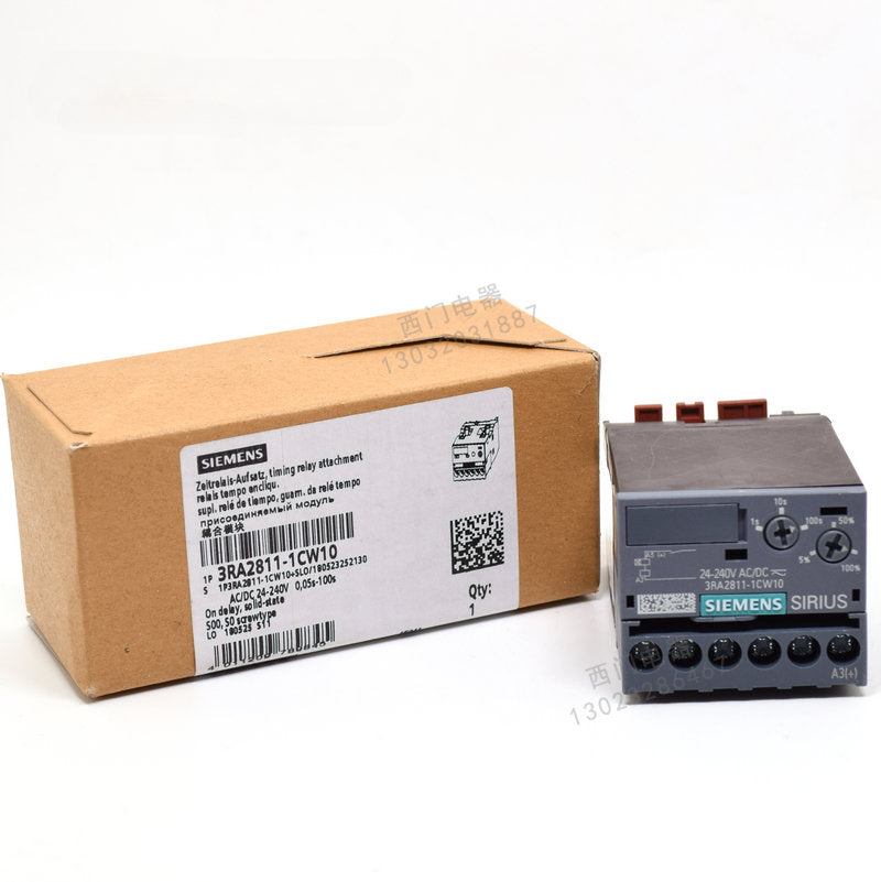 Комбинированный контактор 3RA2811-1CW10, вспомогательный контакт времени 